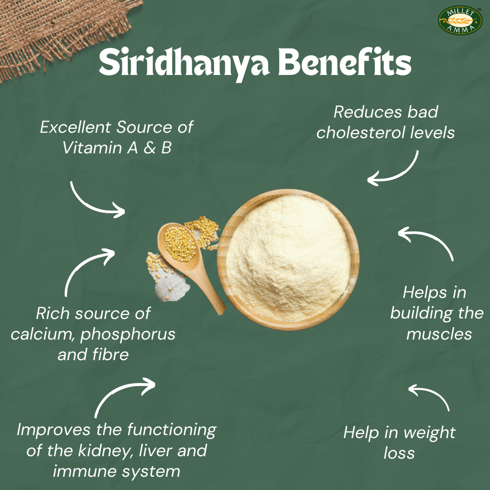 Siridhanya Unpolished Flour Combo Organic Millet Pack of 5 Millet Amma