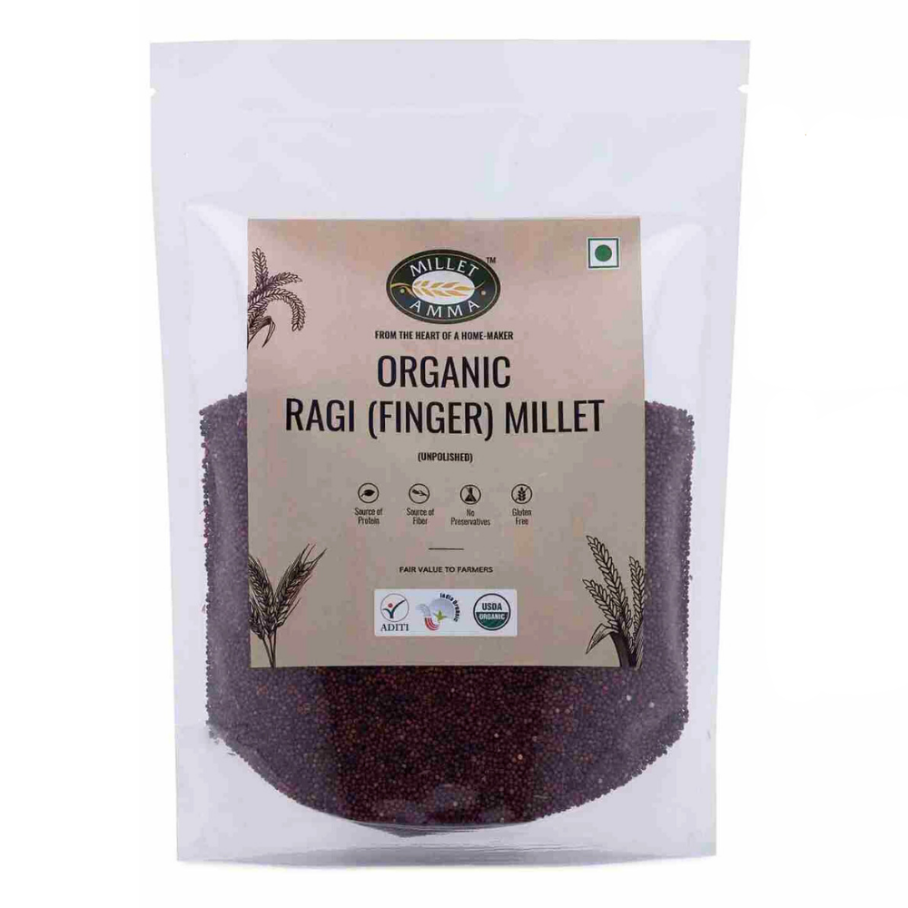 Ragi Grains (Finger Millet) Organic 500 G