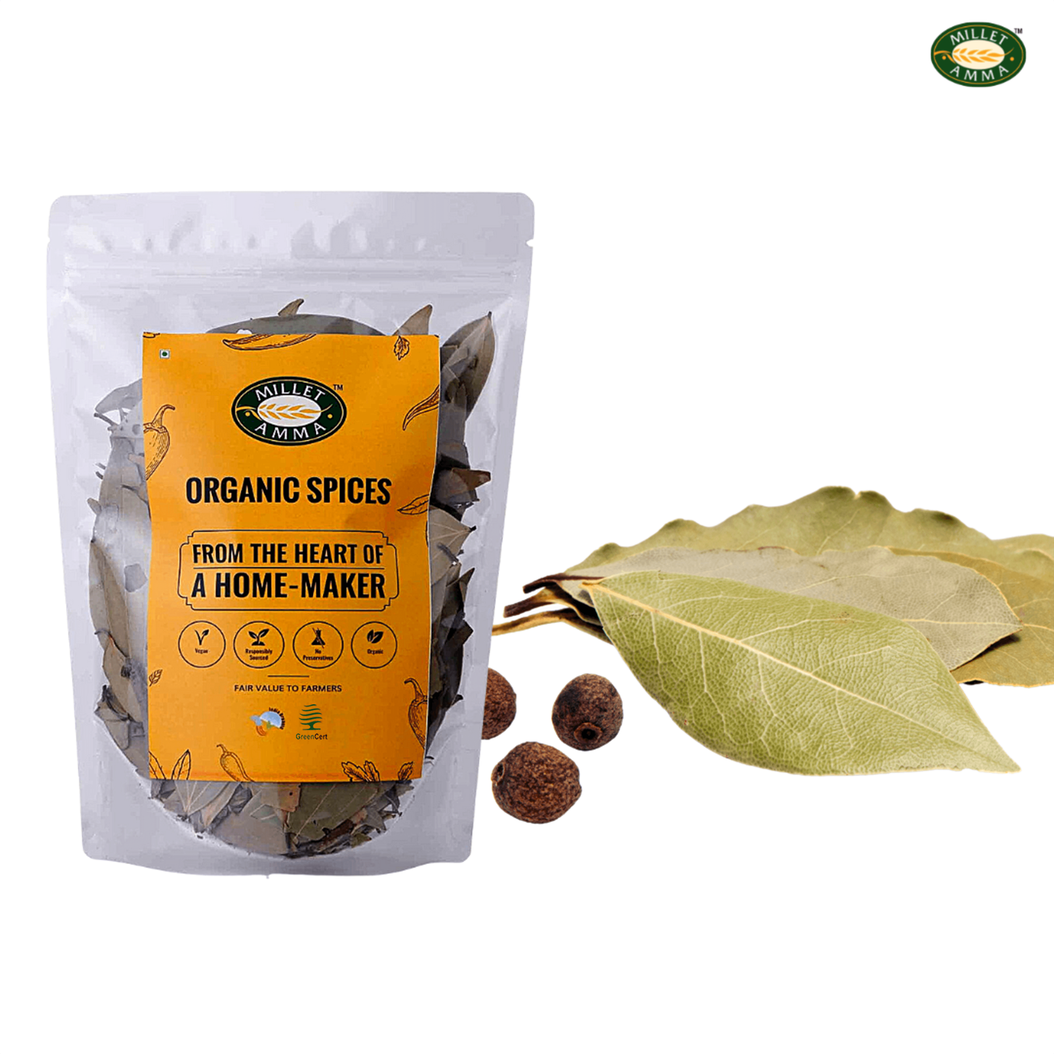 Bay Leaf Dry Organic 50gm - Millet Amma