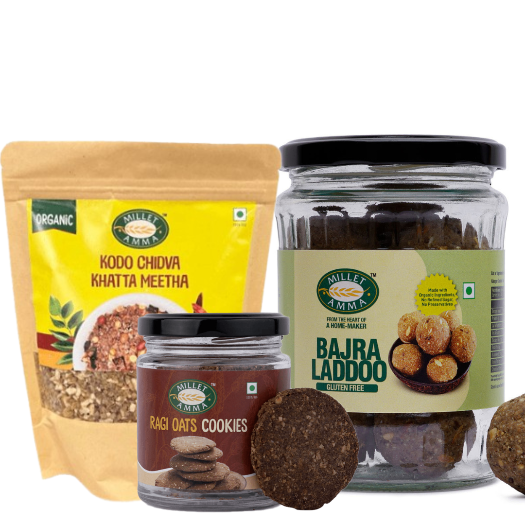 Millet Amma Best Seller Combo - Millet Laddoo Bajra Ladoo Jar 300 GMS