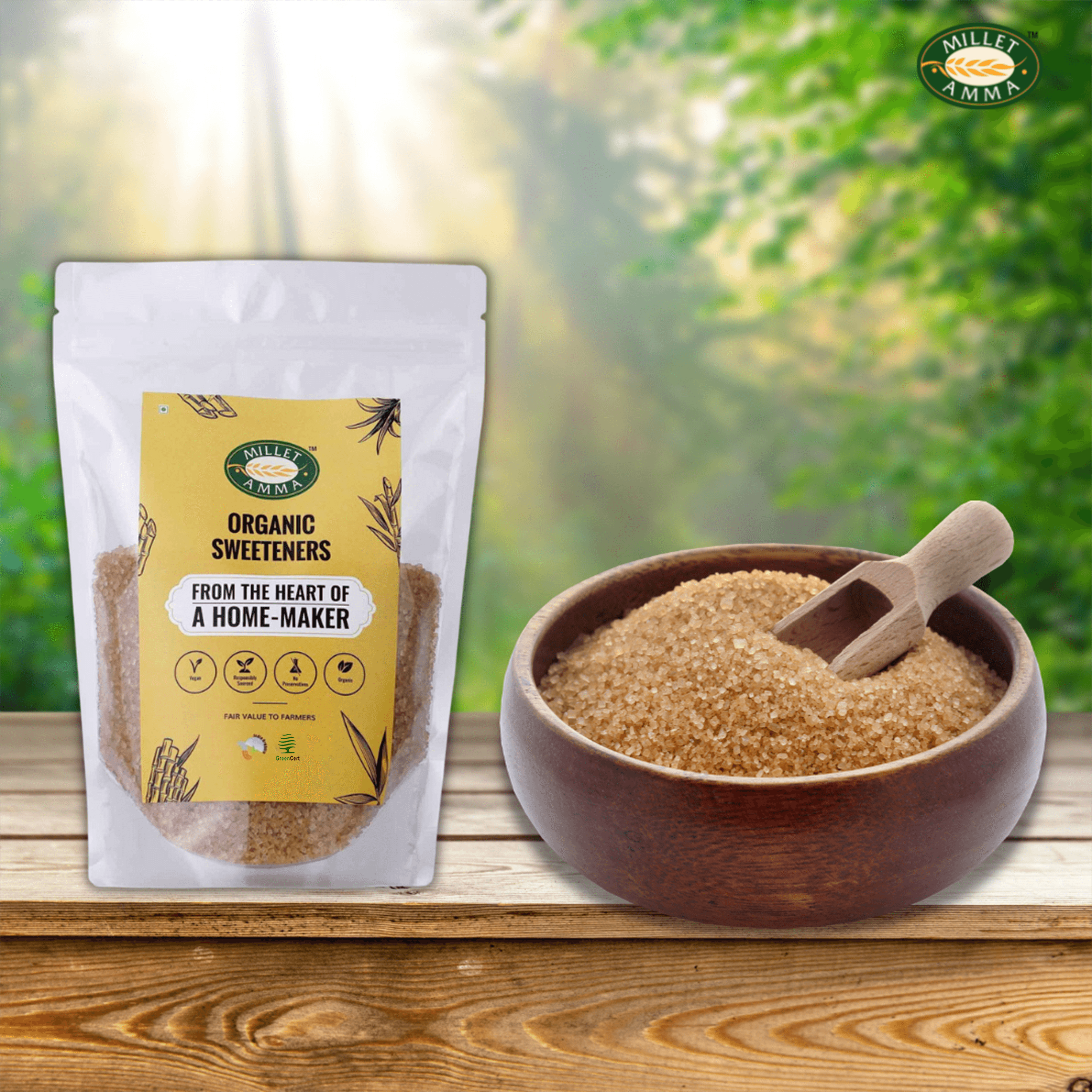 Brown Sugar Organic 500gm - Millet Amma