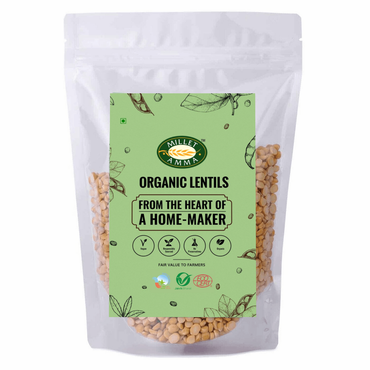 Chana Dal Organic 500gm image 1