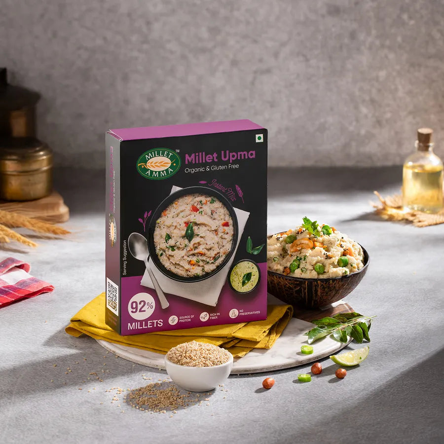 Millet Rava Upma Mix | 250 GMS Pack | 92% Millet Content | Easy & Read ...