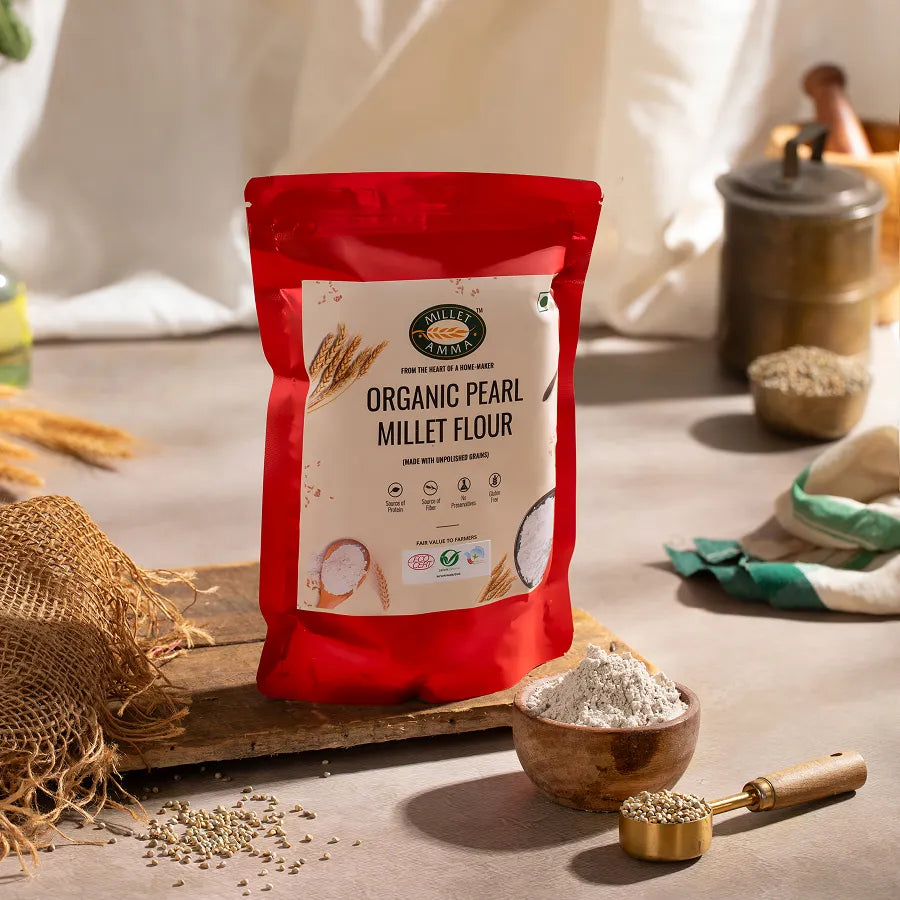 Bajra (Pearl Millet) Flour Organic 500 G image 1