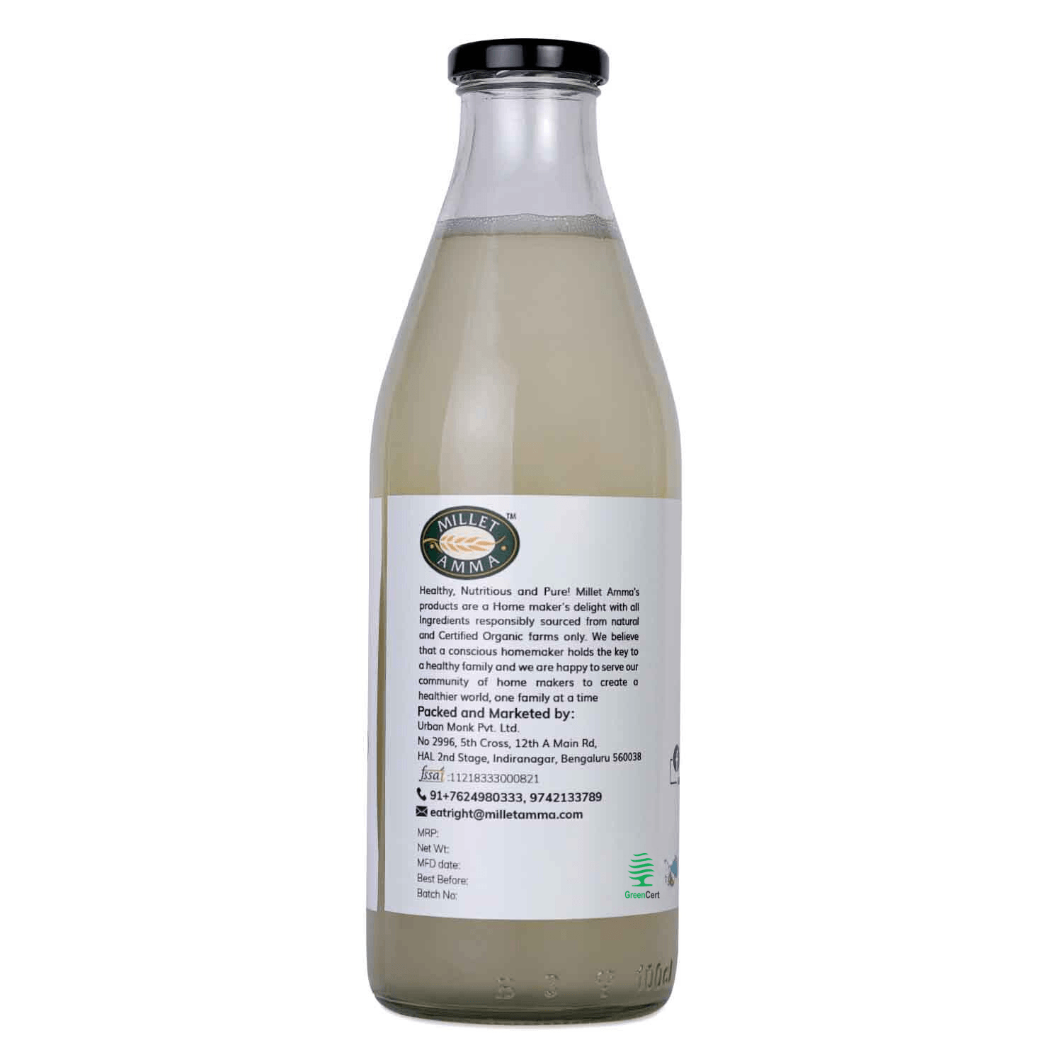 Cold Pressed Virgin Coconut Oil Organic 500ml - Millet Amma