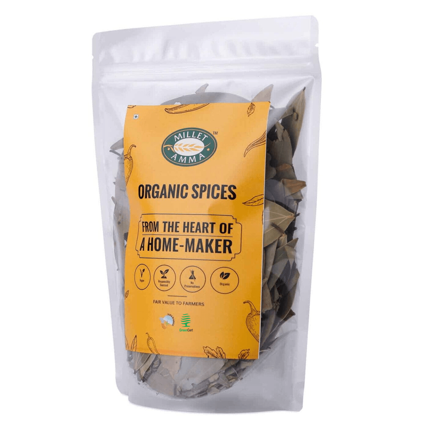 Bay Leaf Dry Organic 50gm - Millet Amma