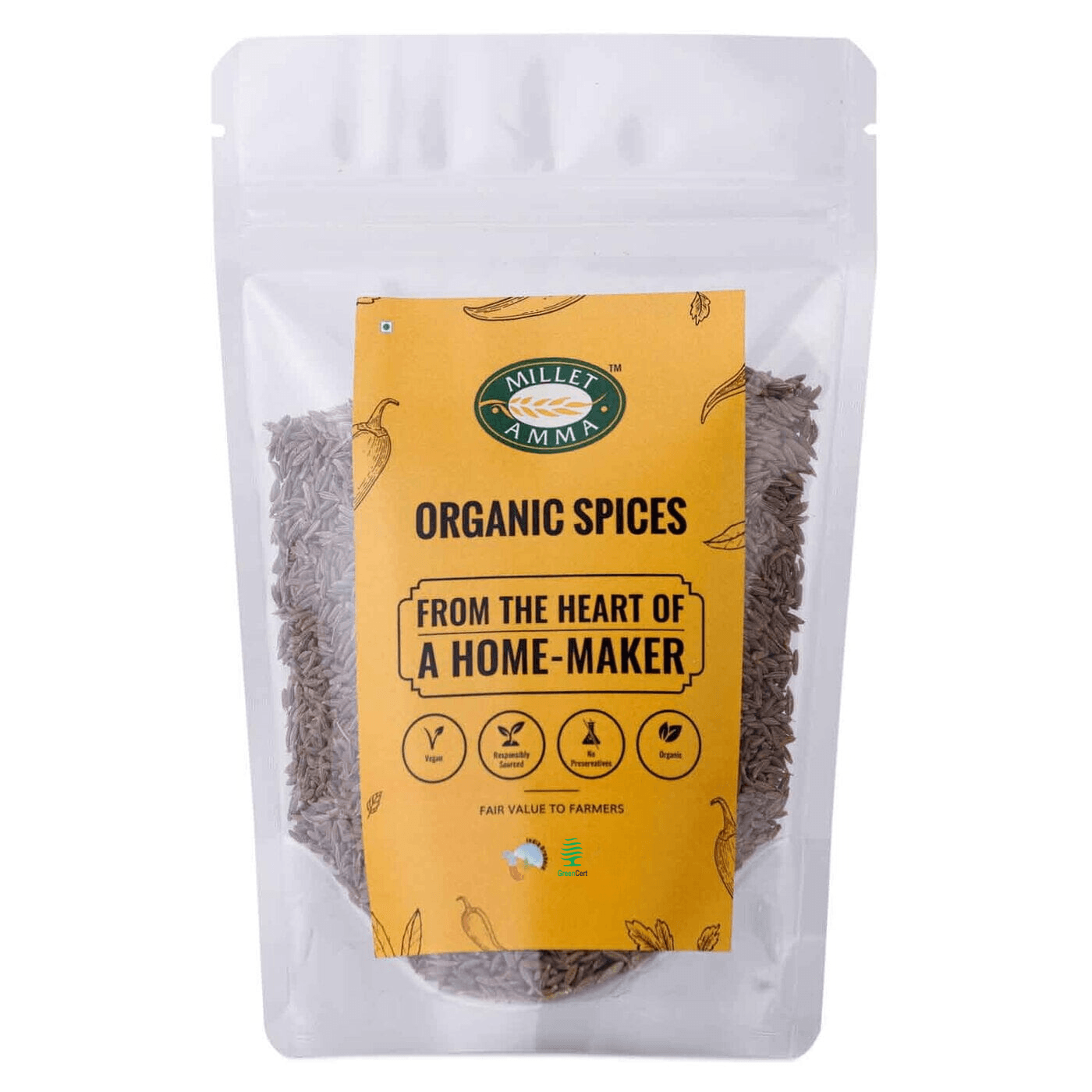 Jeera Seeds Organic 200gm - Millet Amma