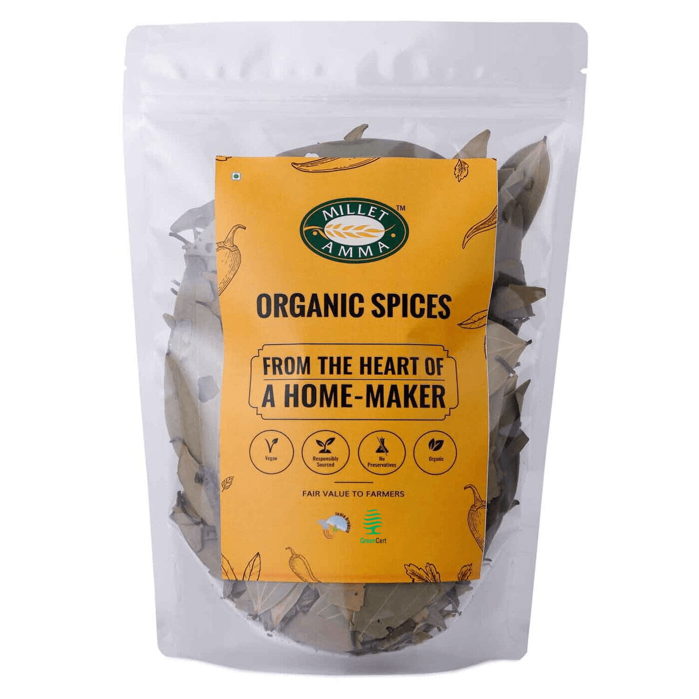 Bay Leaf Dry Organic 50gm - Millet Amma