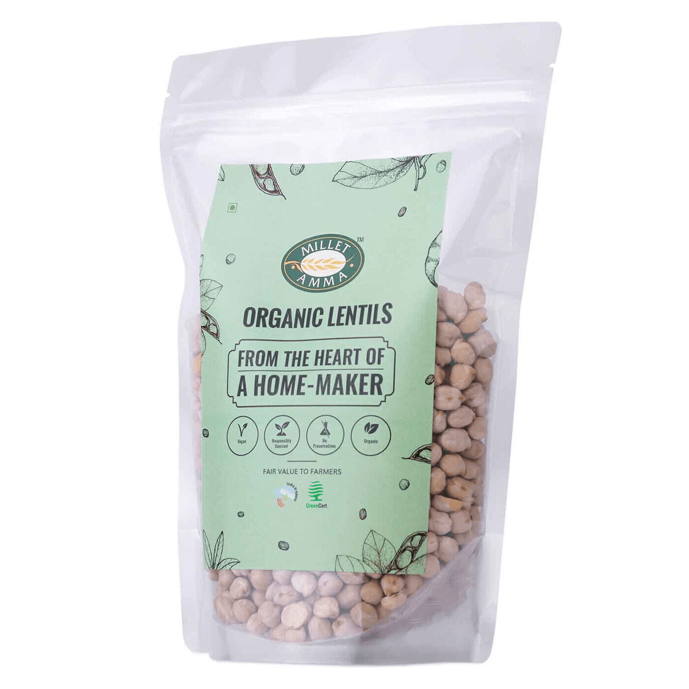 Kabuli Channa Organic 500gm - Millet Amma