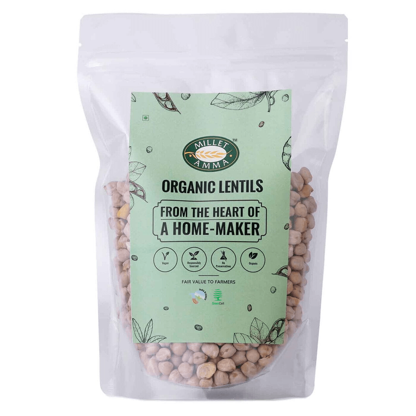 Kabuli Channa Organic 500gm - Millet Amma