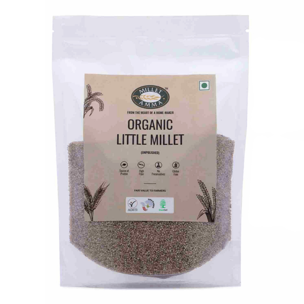 Millet Pizza Base 200g + Little Millet Grains 500g + Little Millet Flour 500g - Millet Amma