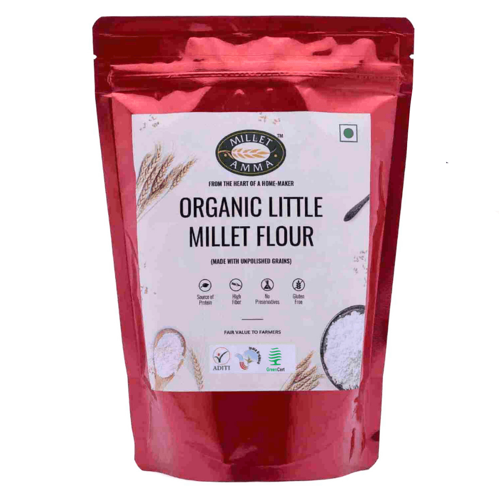 Millet Pizza Base 200g + Little Millet Grains 500g + Little Millet Flour 500g - Millet Amma