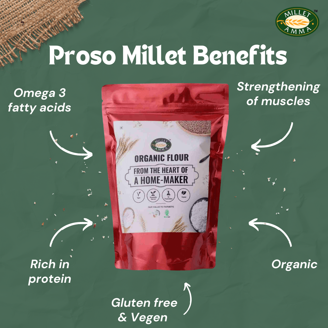 Proso Millet Flour Organic 500 G - Millet Amma