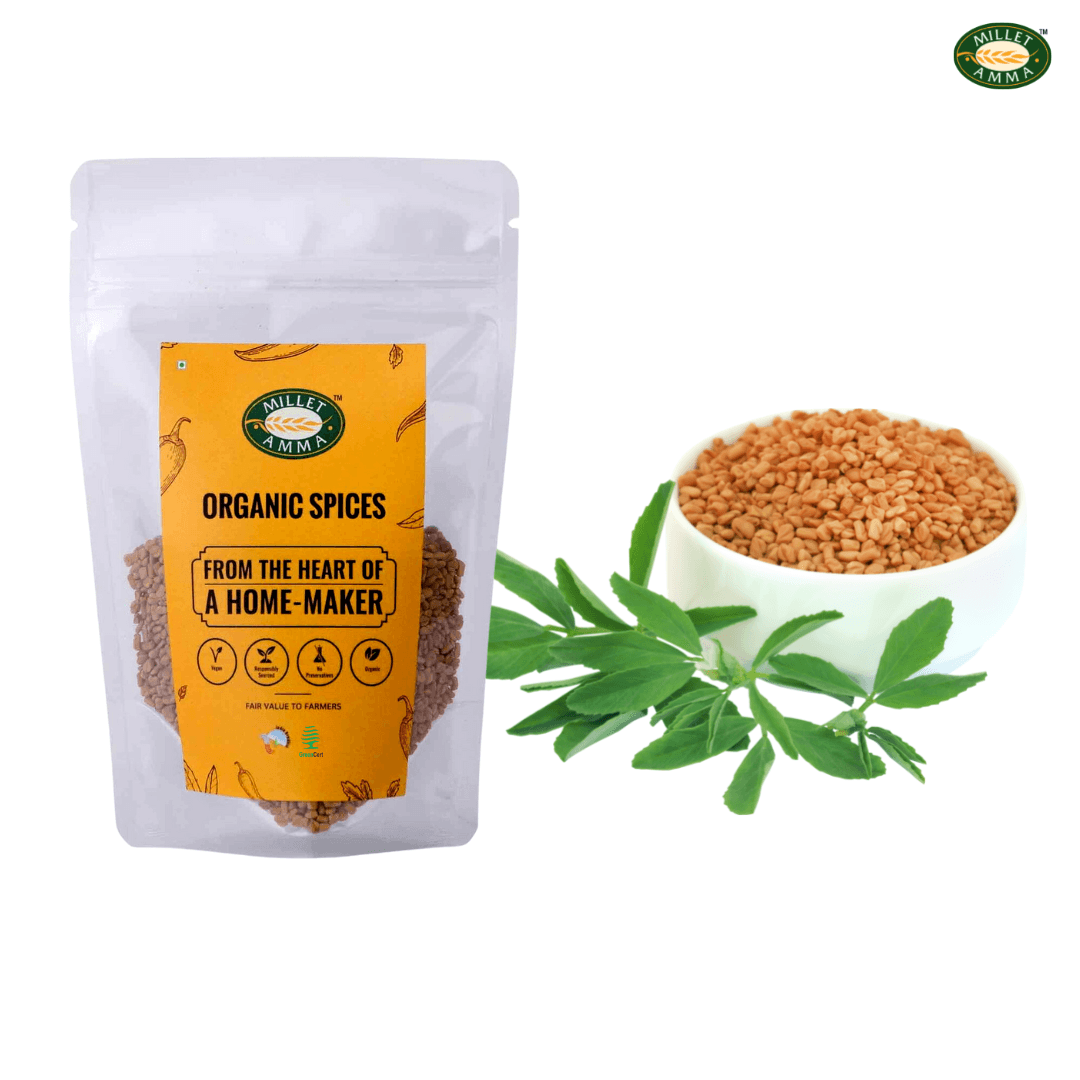 Methi Seeds Organic 200gm - Millet Amma