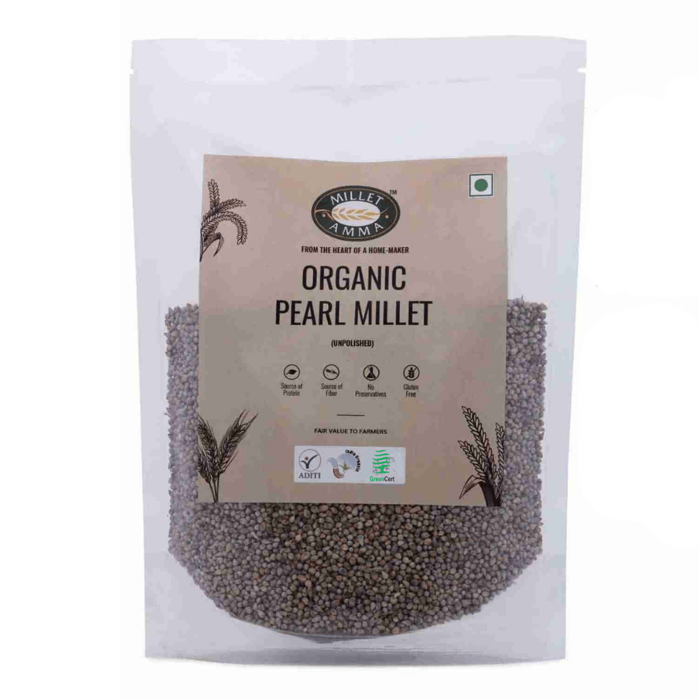 Bajra (Pearl Millet) Organic Grain 500 G - Millet Amma