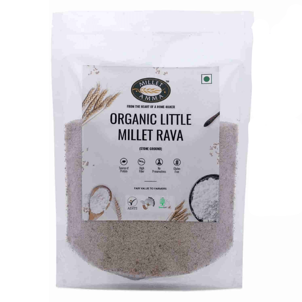 Little Millet Rava Organic-500gm - Millet Amma