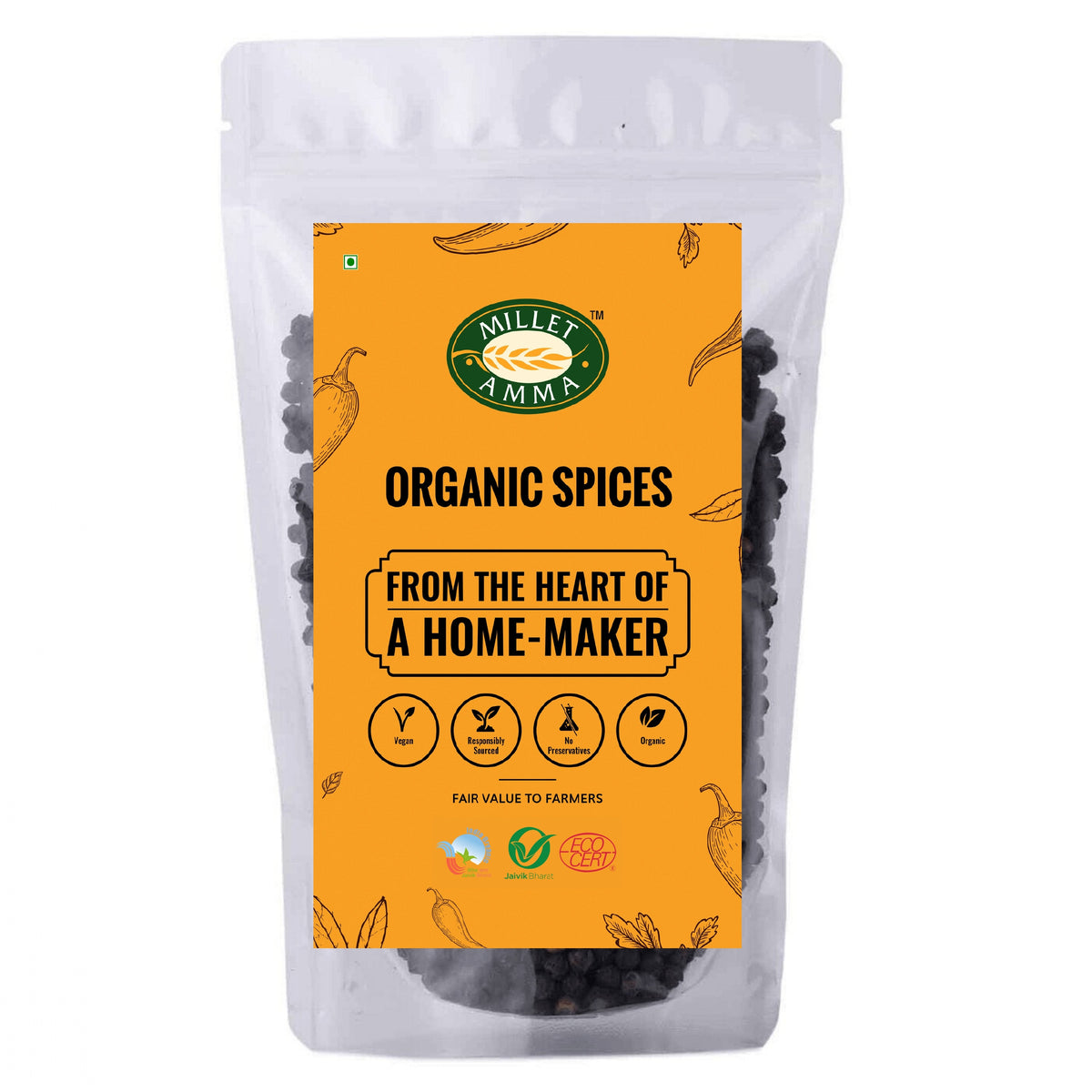 Black Pepper Corns Organic 100gm image 2