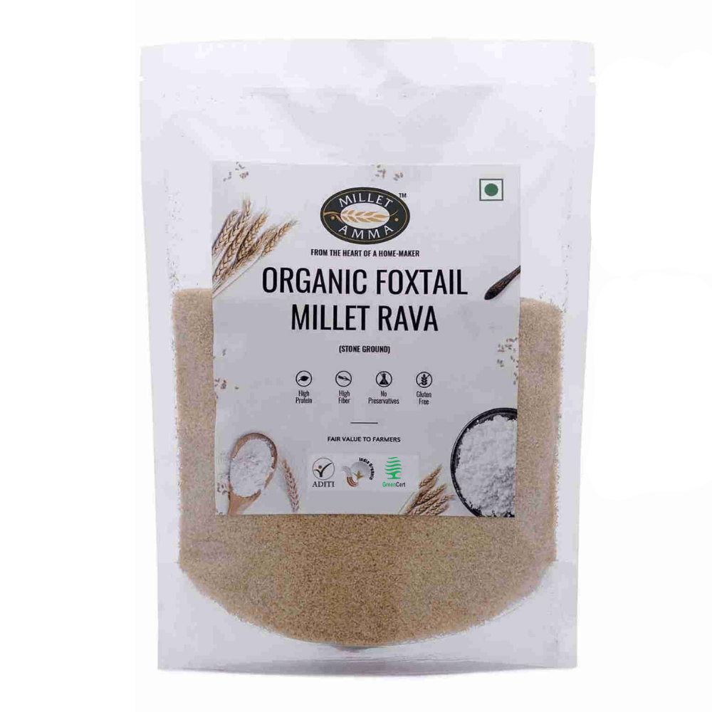 Foxtail Millet Rava Organic 500gm - Millet Amma