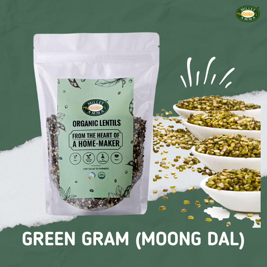 Green Gram/Moong Dal Split Organic 500gm