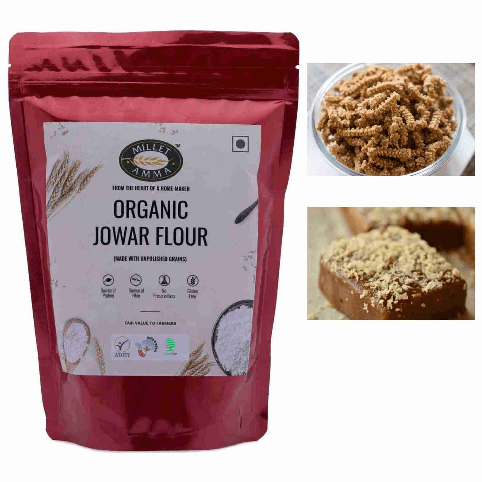 Jowar Millet Flour Organic 500 G