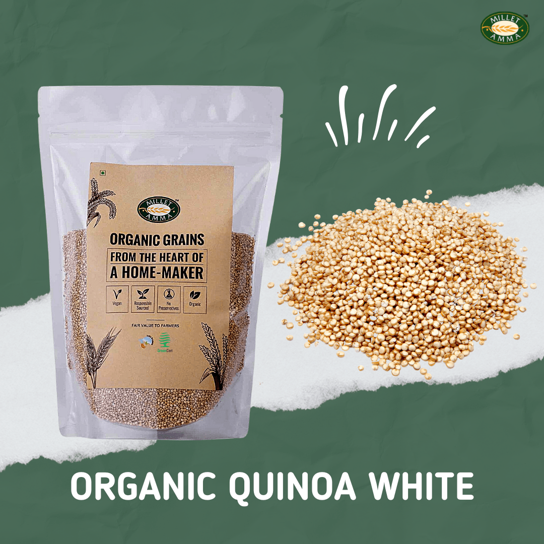 Quinoa White Organic 500gm - Millet Amma