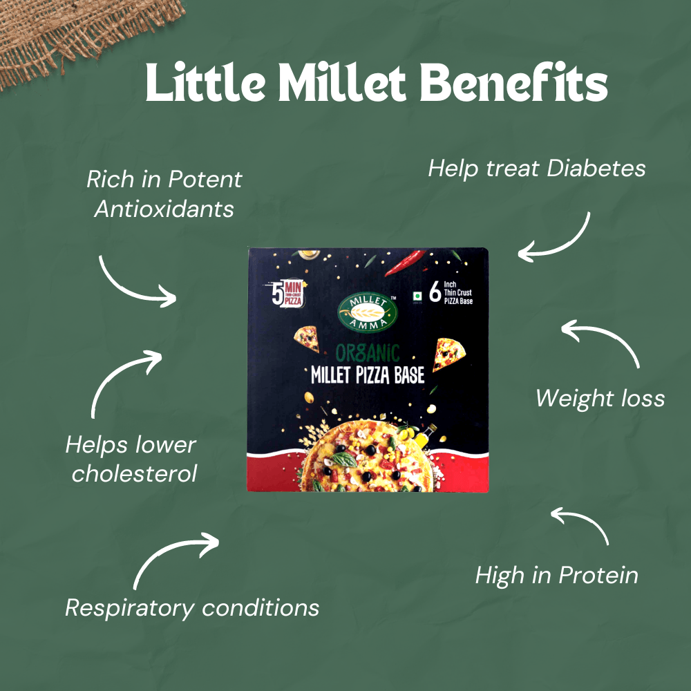 Millet Amm Family Millet Bites Combo No. 1 - Little millet Instant Noodles + Jowar Millet Pasta + Millet Pizza Base + Bajra Methi Khakra + Jowar Bhakri + Foxtail Chivda + Ragi Laddu + Chocolate Muesli