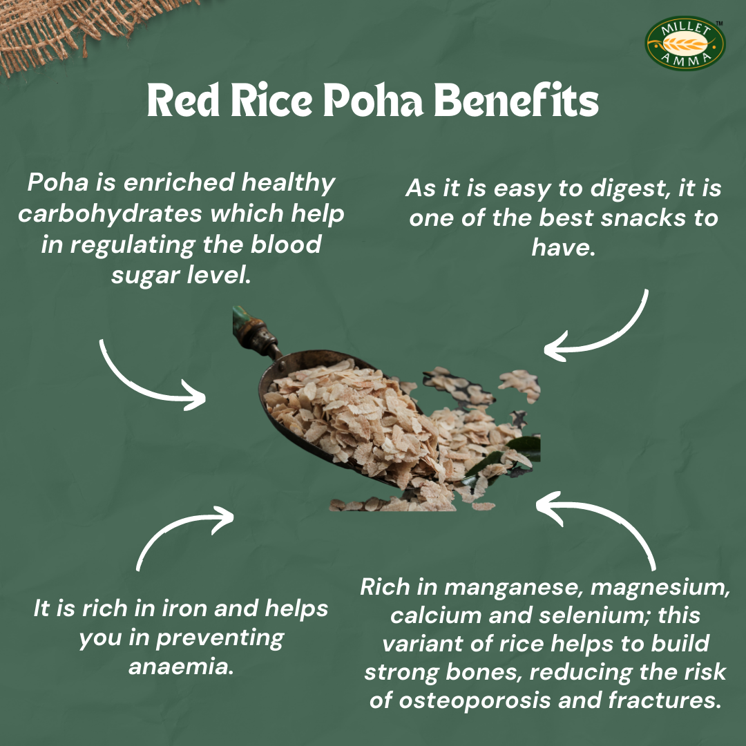Red Rice Poha Organic 500gm