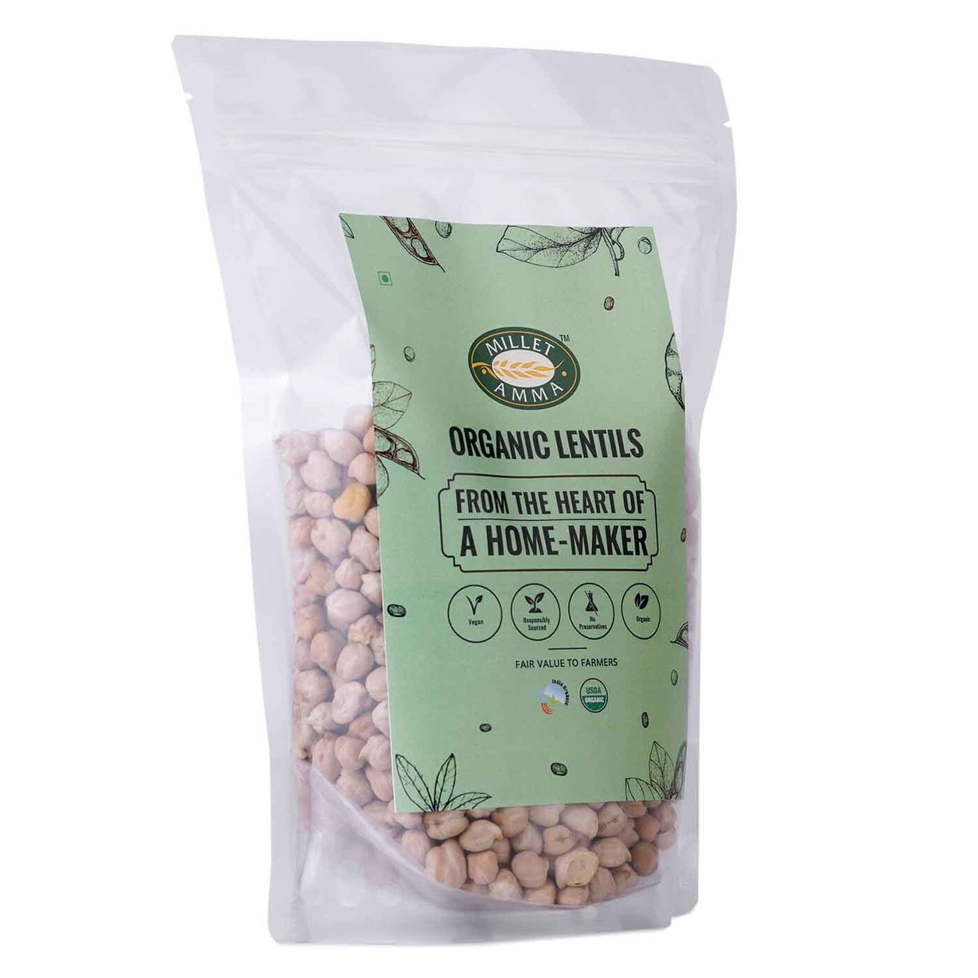 Milletamma’s Kabuli Chana is packed with dense nutrients.  It is a great source of plant- based protein and a great way to add all the amino acids in your diet.  It contains a moderate number of calories while being high in fibre and protein. Adding it to the diet helps you to manage the body weight