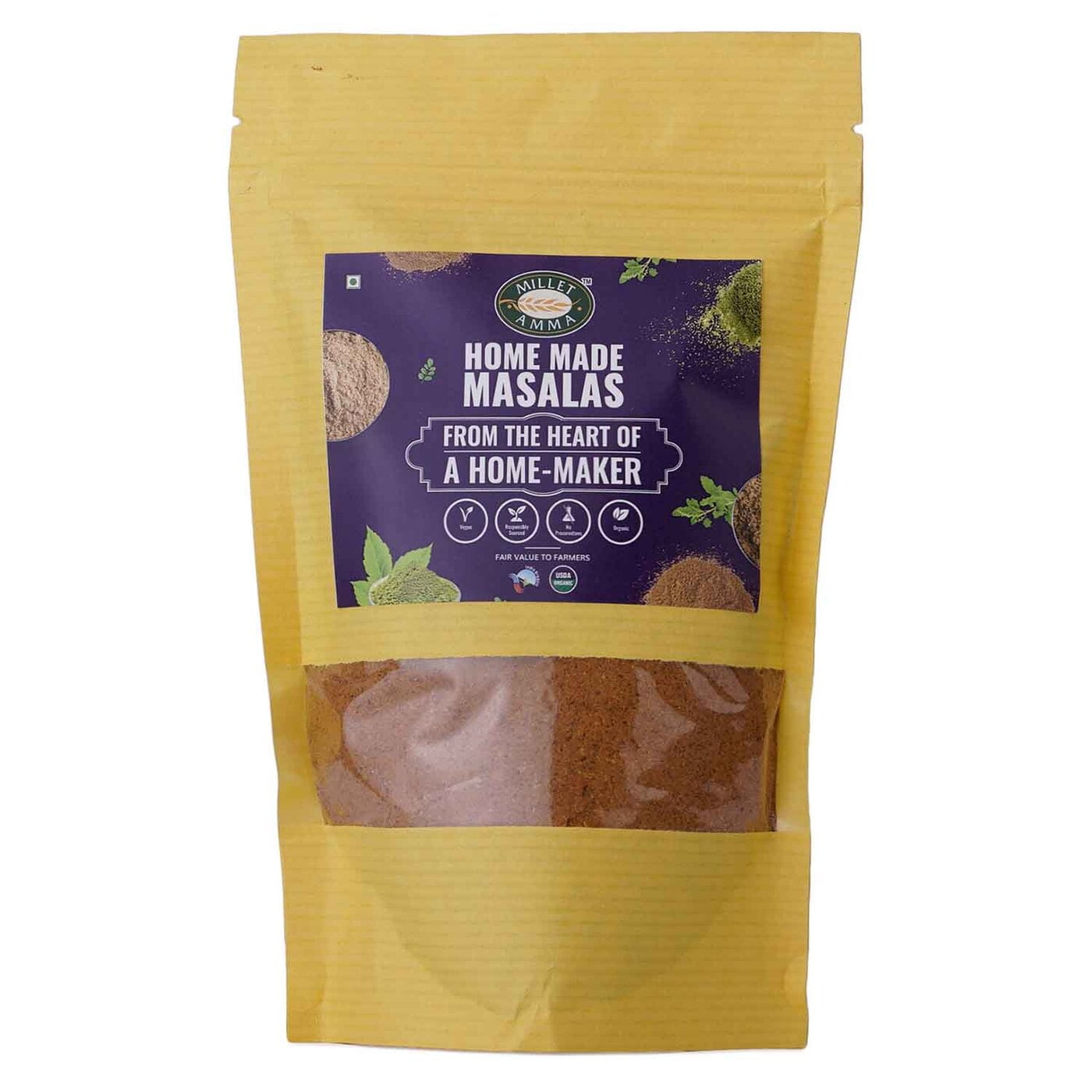 Milletamma’s sambar powder is an authentic traditional sambar powder. It accelerates the digestion process and gives boost to digestion tract.  It helps to flush out toxins from the kidney.