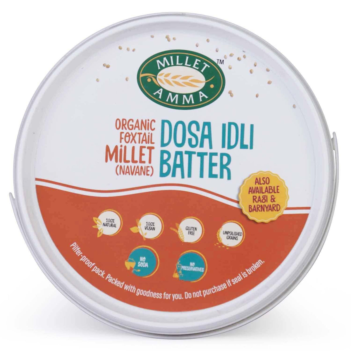 Foxtail Millet Dosa Idli Batter Organic 1kg (Delivering Bangalore Only