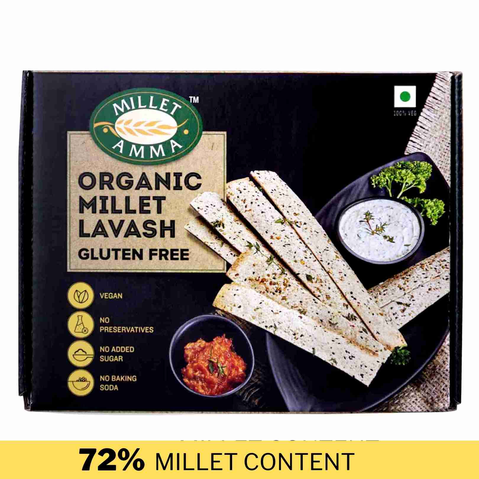 Organic Millet Pizza Base 6 Pieces 200gm + Millet Lavash Gluten Free 150gm + Bajra Methi  Khakhra 180gm