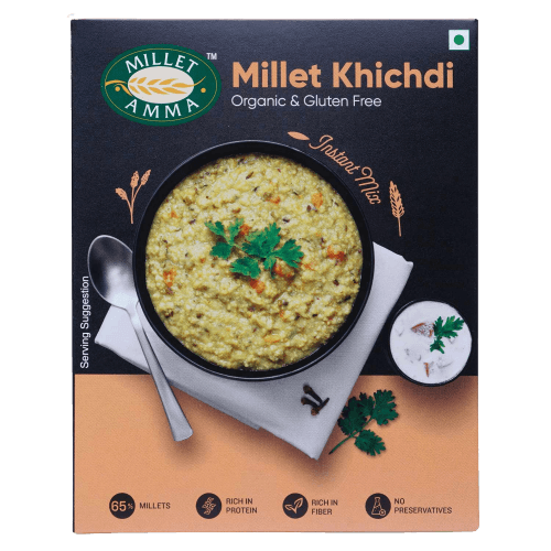 Millet Khichdi Mix 250g + Bajra Khakhra 180g - Millet Amma