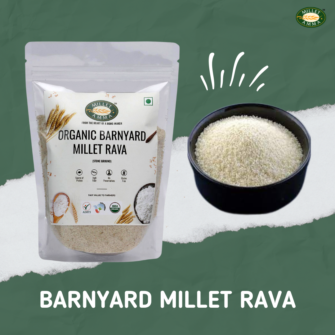 Barnyard Millet (Rava) Organic (500gm) | Barnyard Millet - Millet Amma