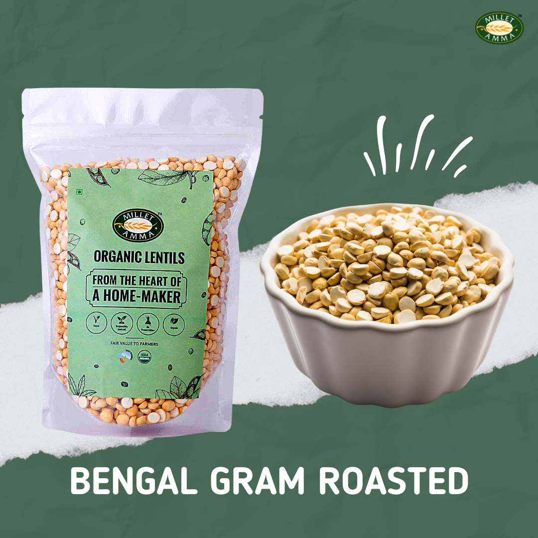 Bengal Gram Roasted Organic 500gm